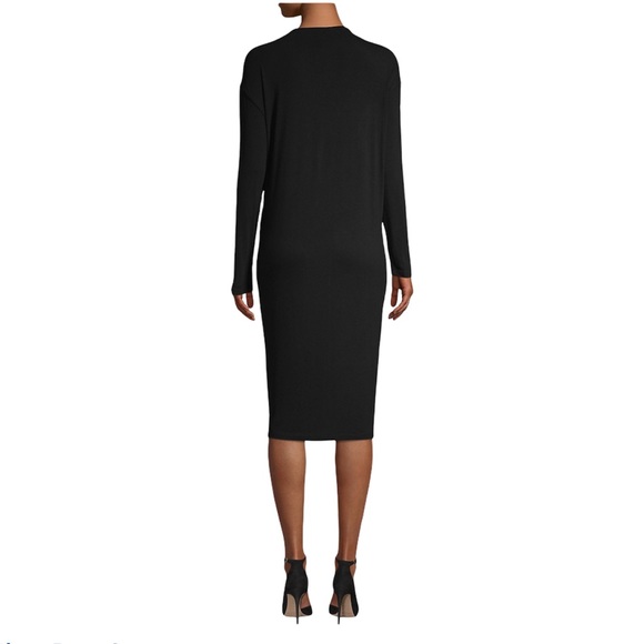 SOLD!BCBGMaxAzria Twist-Front Knit Black Dress, XS - Picture 2 of 7